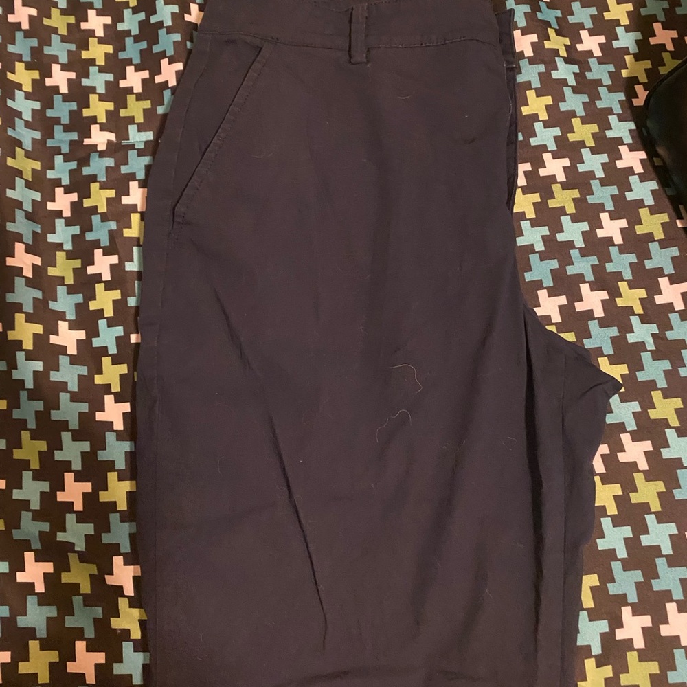 Chaps Rl Front Button Cropped Pants - image 1